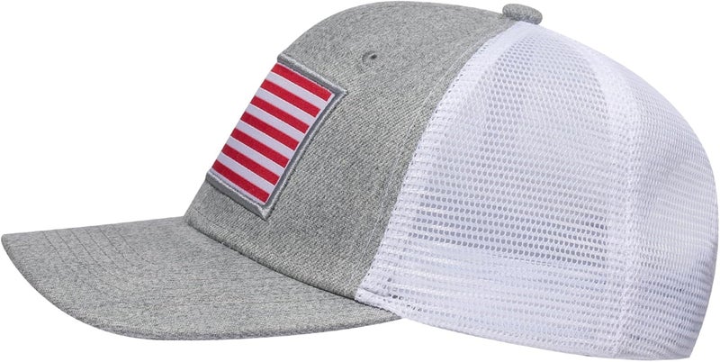AURR American Flag Trucker Hat, Patriotic Baseball Cap for Men & Women, Breathable Mesh Adjustable Snapback, USA Flag Patch - Image 3